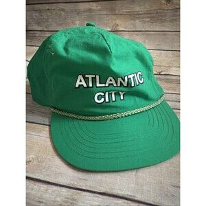 Vintage Atlantic City Strapback hat New Jersey CASINO ROPE Green hat